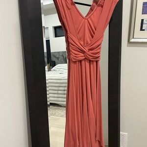 Free People Backless Dress in Coral